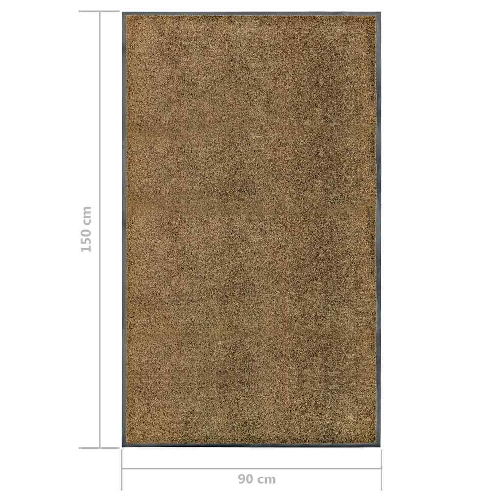 Door Mat | Brown | Polyamide, PVC | 90 x 150 cm | Non-slip | Doormat