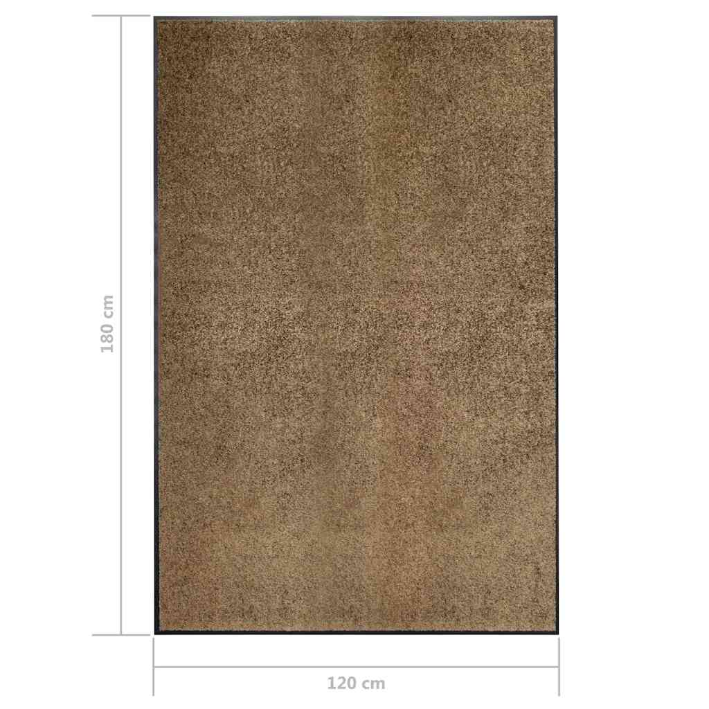 Door Mat | Brown | Polyamide, PVC | 120x180 cm | Door Mat | Rectangular