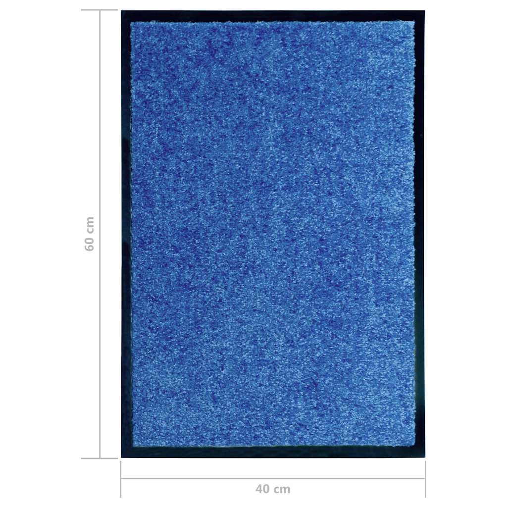 Door Mat | Blue | Top: 100% polyamide, Back: Non-slip PVC | 60 x 40 cm