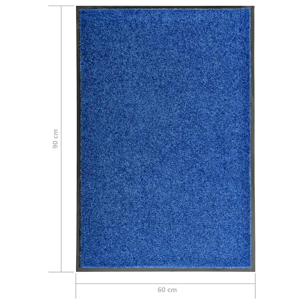 Door Mat | Blue | Polyamide | 60 x 90 cm | Door Mat | Rectangular