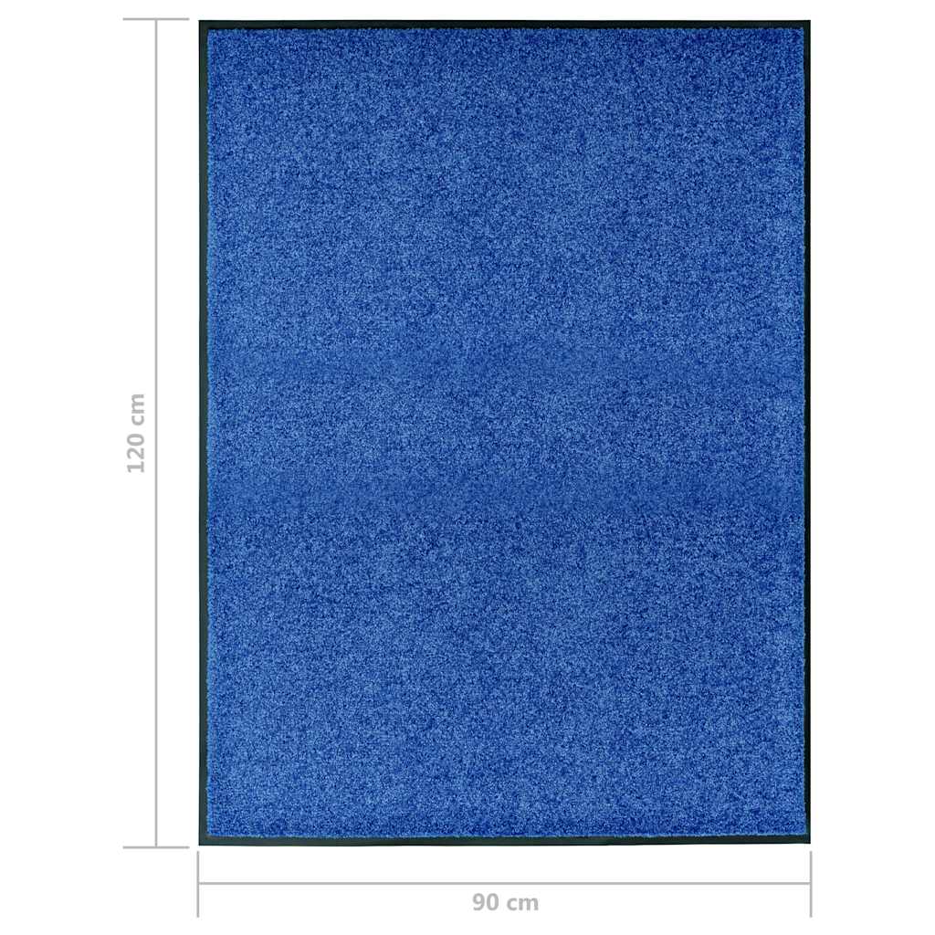 Doormat Washable Blue 90x120 cm