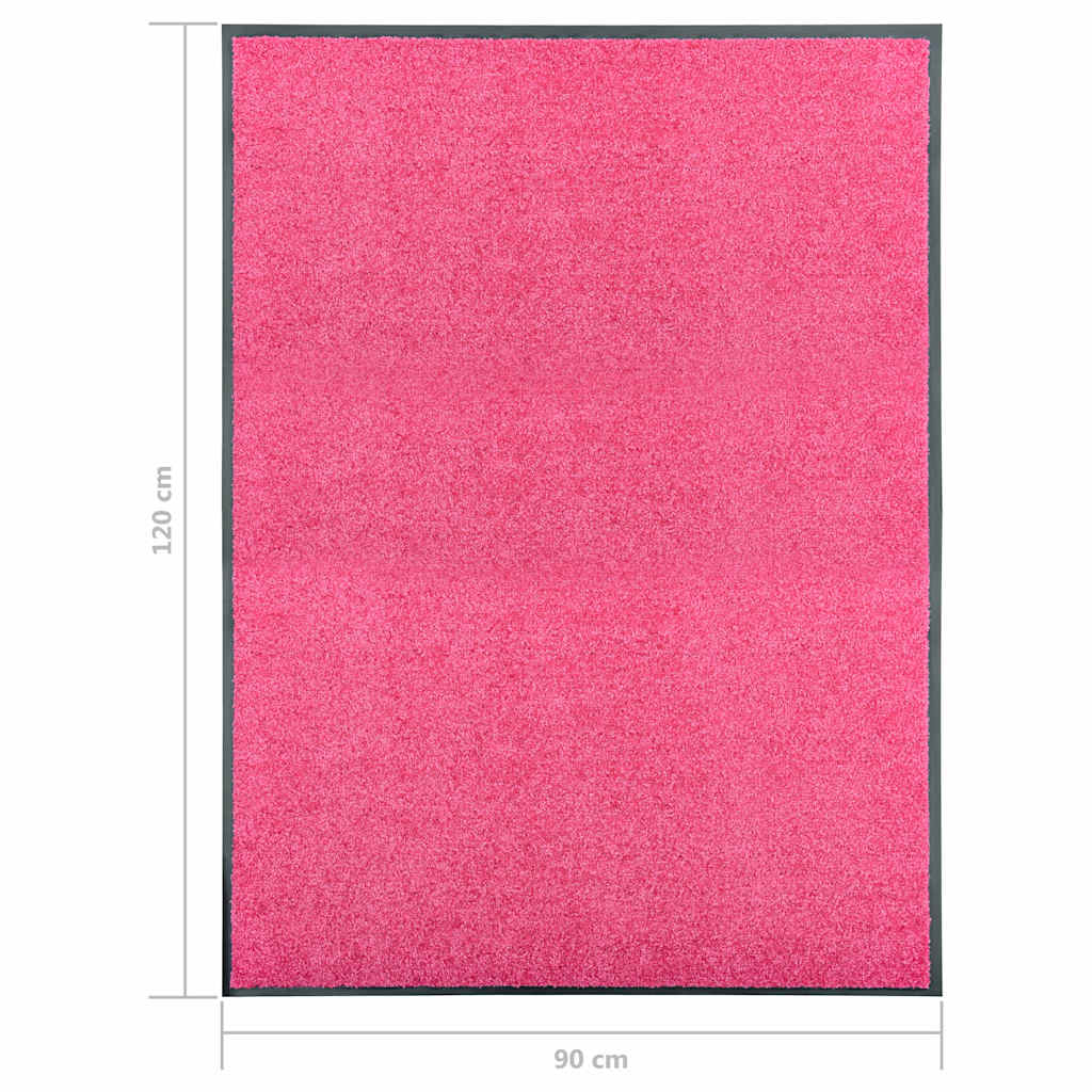 Doormat Washable Pink 90x120 cm