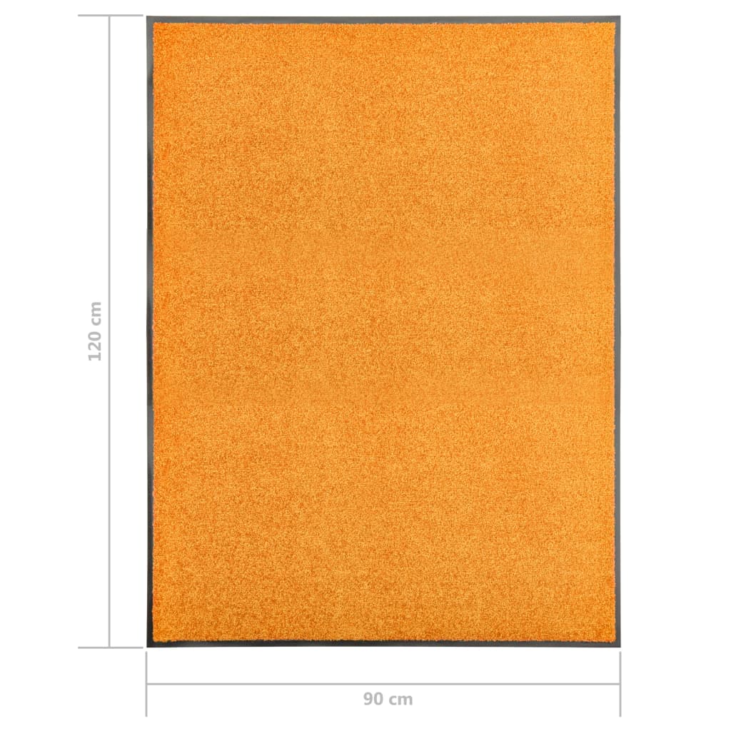 Door Mat | Orange | Polyamide | 90x120 cm | Door Mat | Rectangular