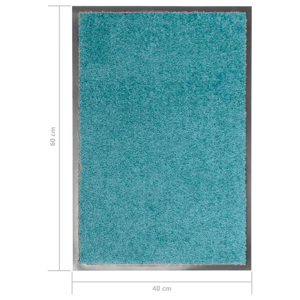 Door Mat | Cyan | Polyamide, PVC | 40x60 cm | Door Mat | Rectangular