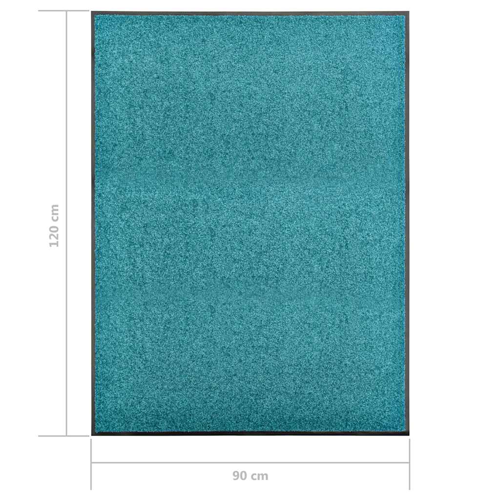 Door Mat | Cyan | Polyamide with PVC backing | 90x120 cm | Non-slip