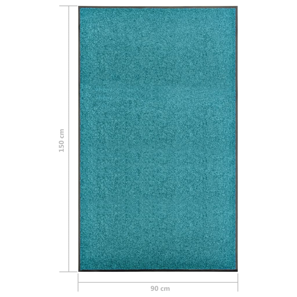 Door Mat | Cyan | 100% polyamide surface with PVC backing | 90 x 150 cm