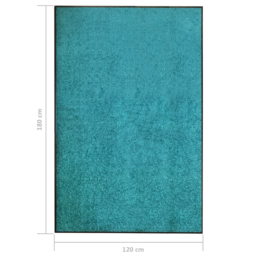 Door Mat | Cyan | Polyamide, PVC | 120 x 180 cm | Non-slip | Rectangular