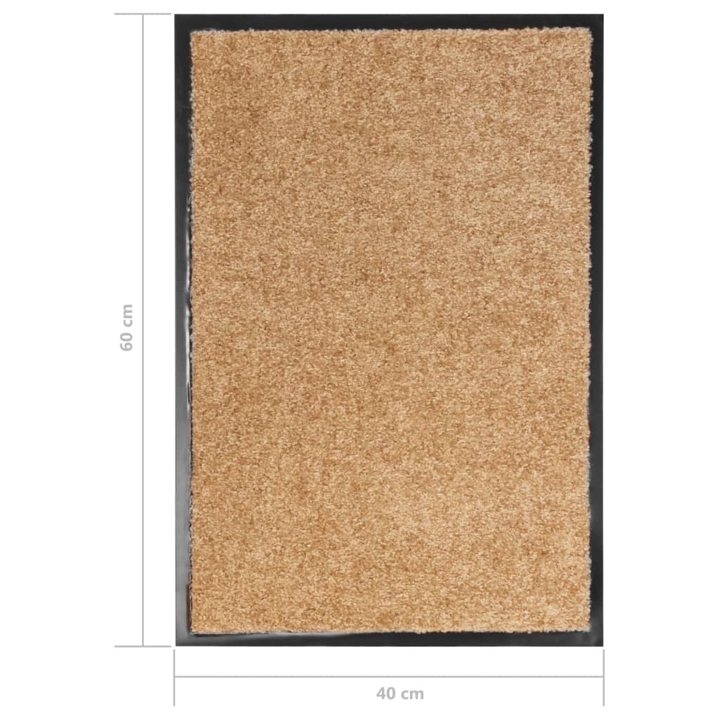 Door Mat | Cream | Polyamide, PVC | 40x60 cm | Rectangular | Traditional