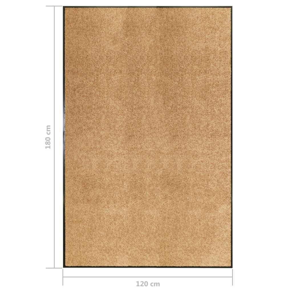 Doormat | Cream and Black Border | Polyamide Top with PVC Backing