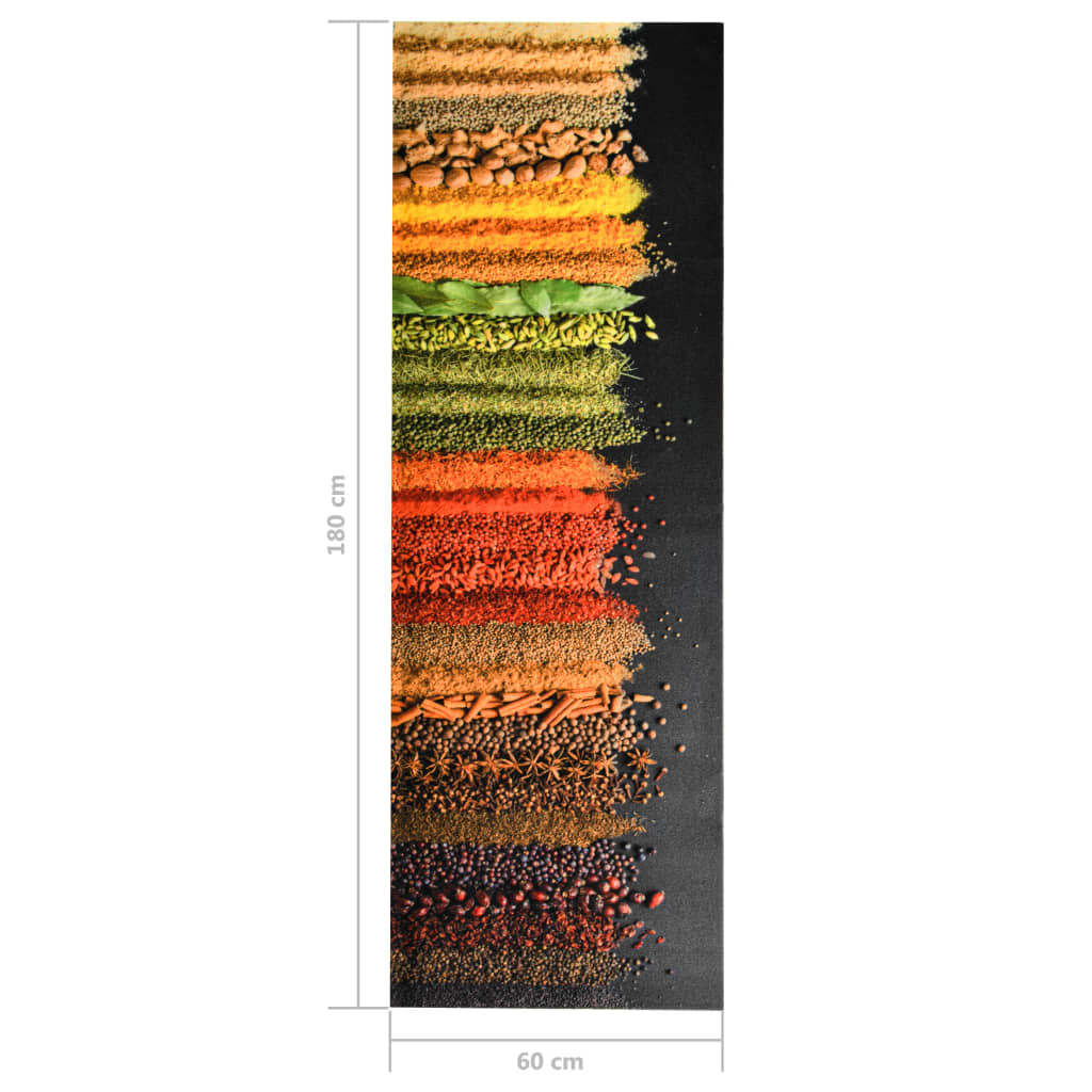 Kitchen Floor Mat Washable Spice 60x180 cm