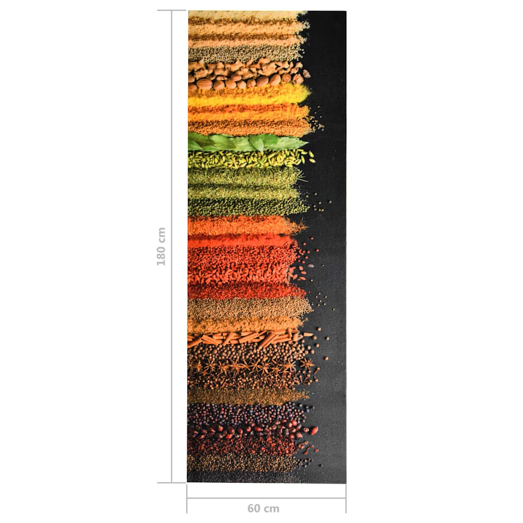Kitchen Floor Mat | Multicolour | Polyamide | 60x180 cm | Non-slip