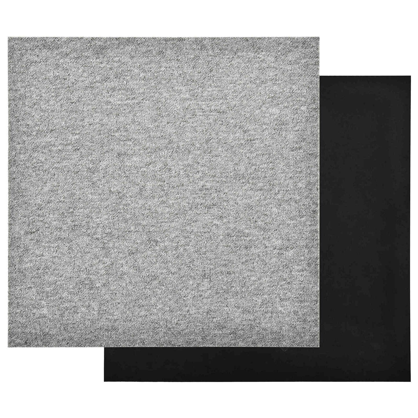 Carpet 20 pcs Light Grey 50 x 50 cm 100% Polypropylene
