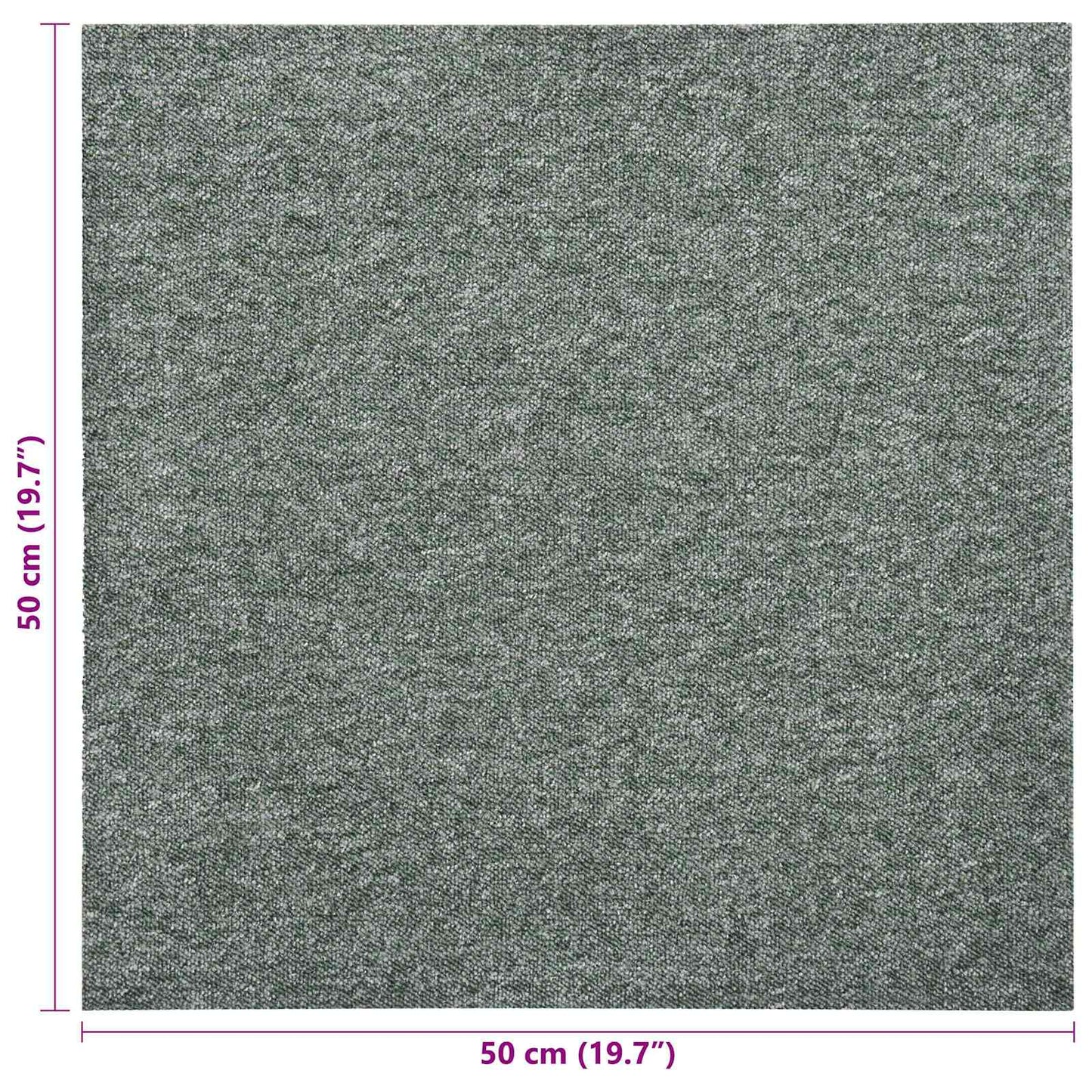 Carpet 20 pcs Green 50 x 50 cm 100% Polypropylene
