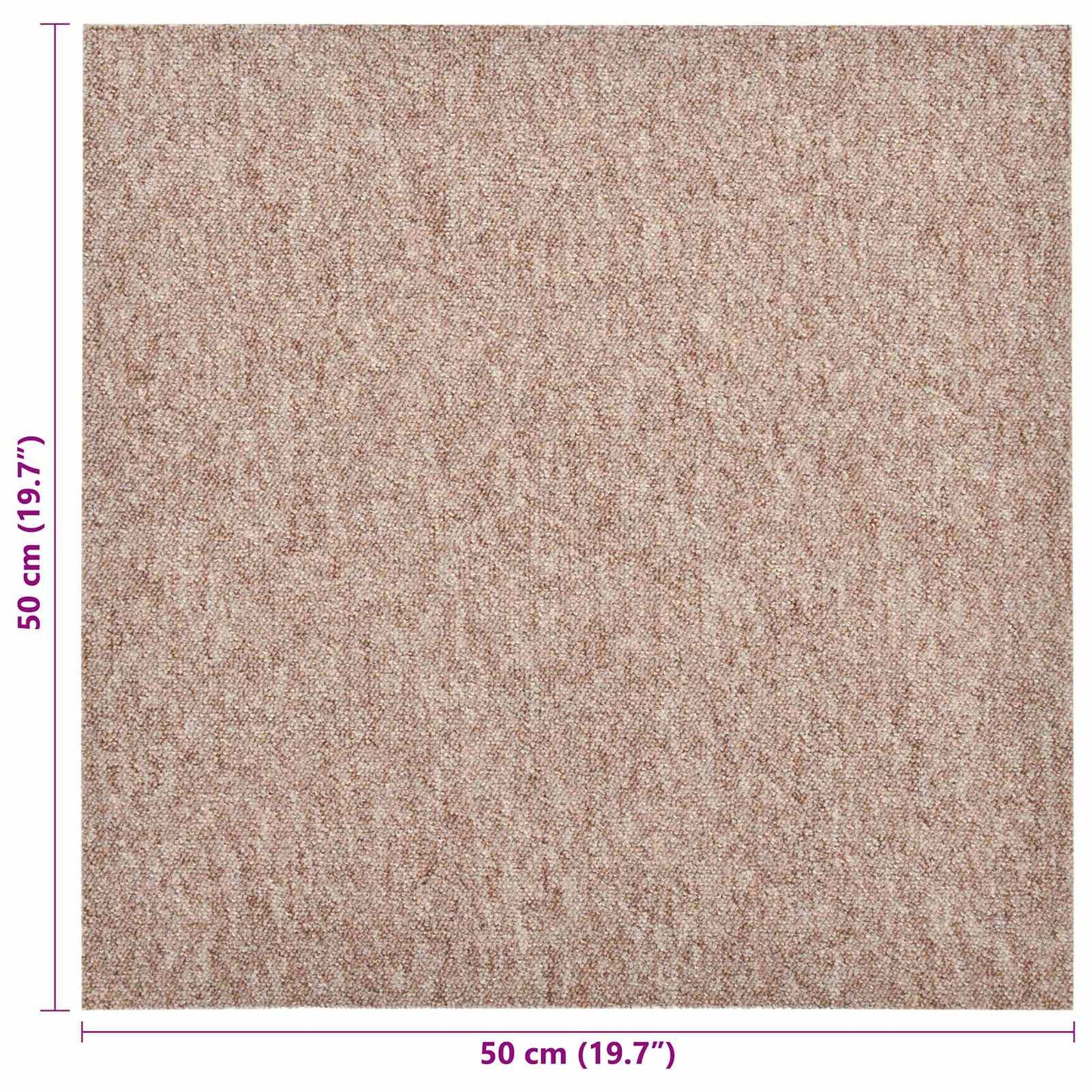 Carpet 20 pcs Beige 50 x 50 cm 100% Polypropylene