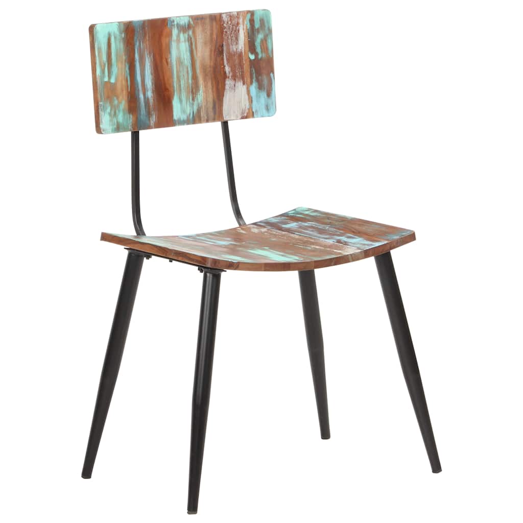 Dining Chair | Set of 6 | Multicolours | Solid reclaimed wood, iron