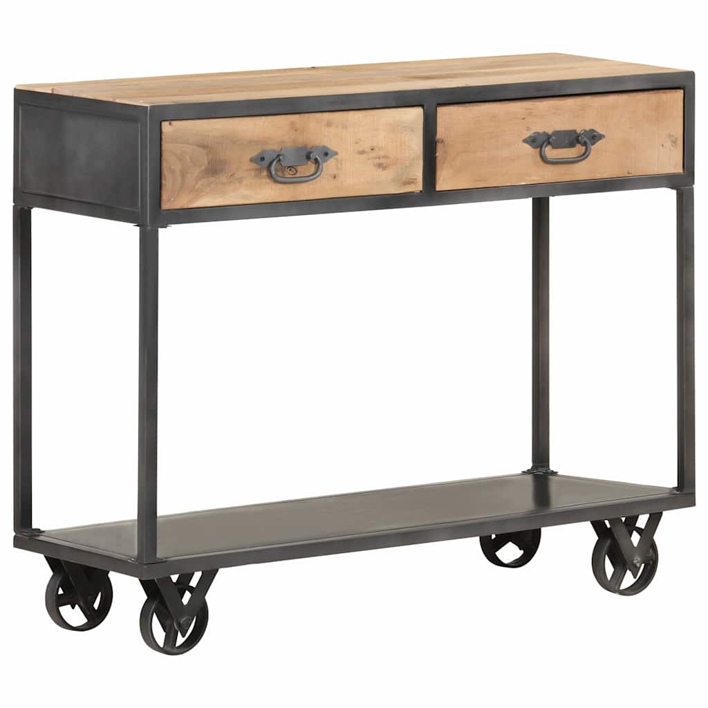 Console Table | Natural brown, grey | Solid reclaimed wood, steel