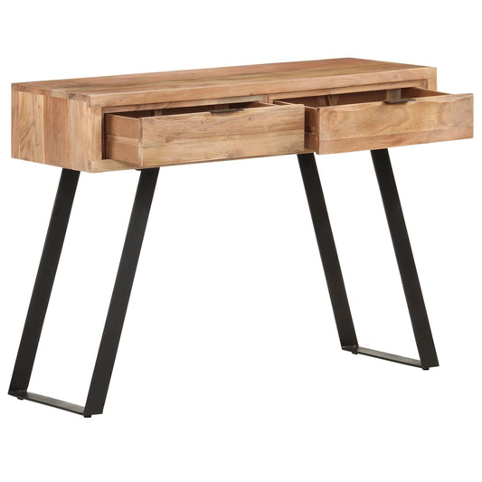 Console Table | Natural Acacia, Black | Solid Acacia wood, Steel | 100 cm