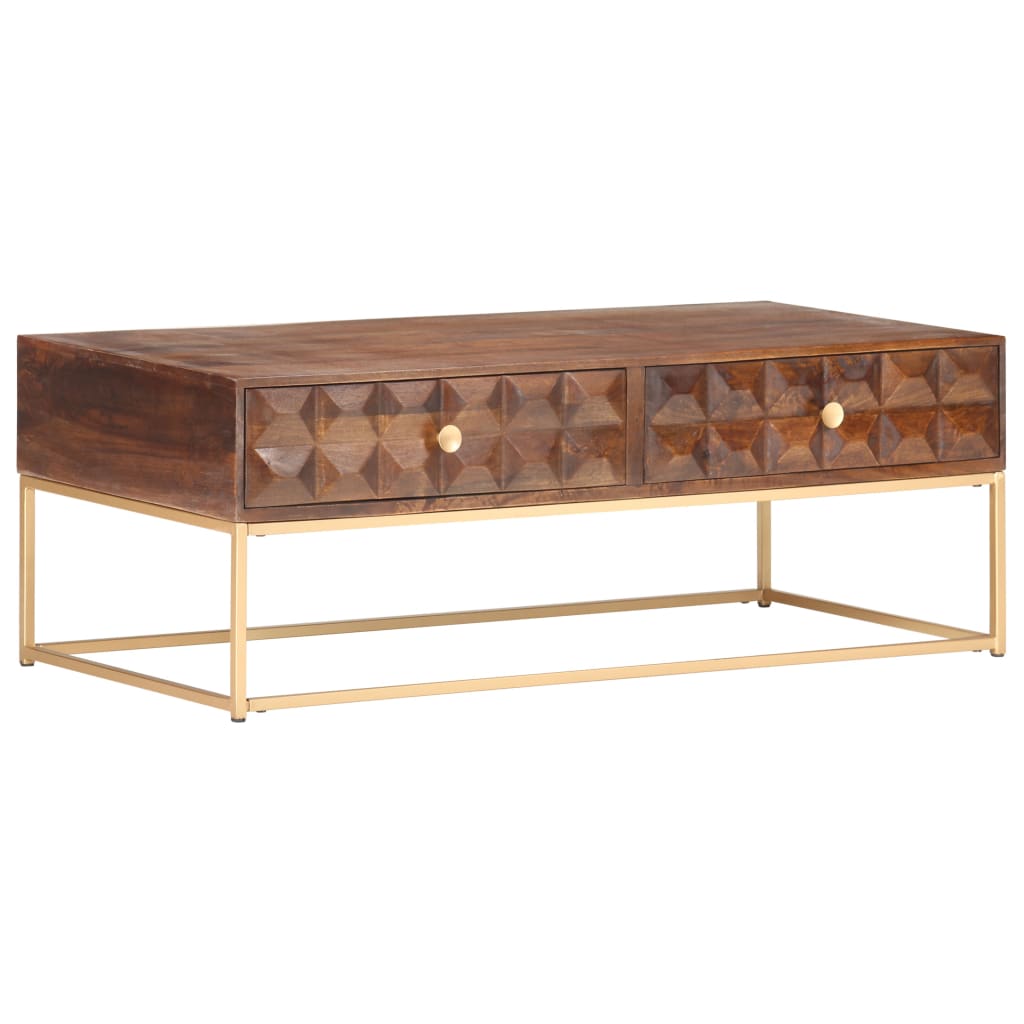 Coffee Table 112x50x40 cm Solid Mango Wood