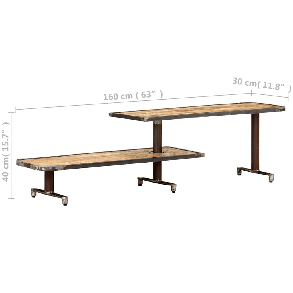 TV Cabinet | Natural Wood | Solid Mango Wood | Large | TV Cabinet