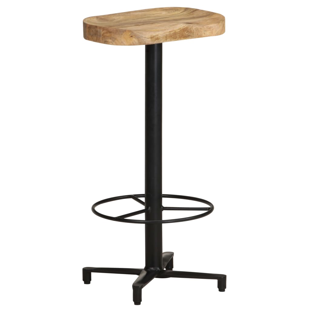 Bar Stool | Set of 2 | Natural Wood, Black
