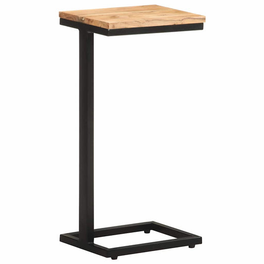 Side Table | Set of 2 | Natural wood and black | Solid Acacia wood
