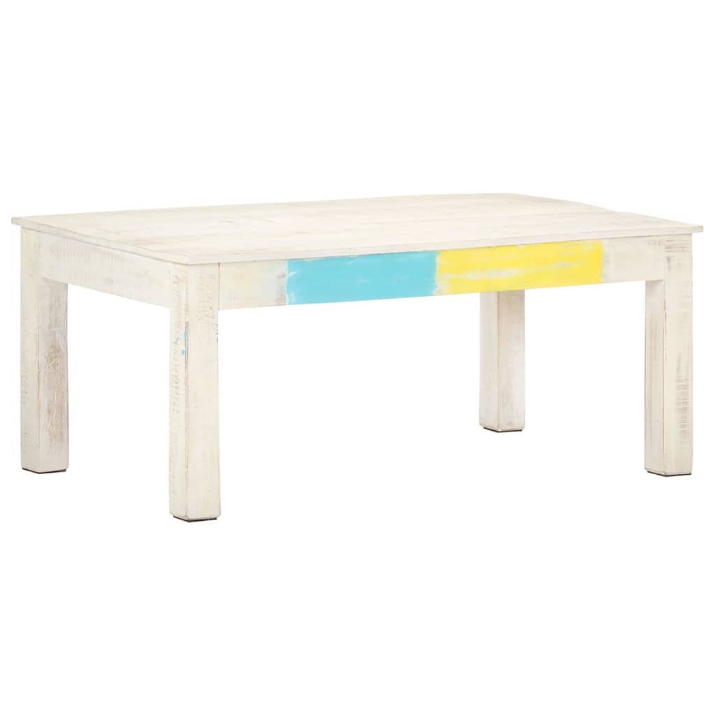 Coffee Table | White | Solid mango wood | Medium | Decorative Inlays