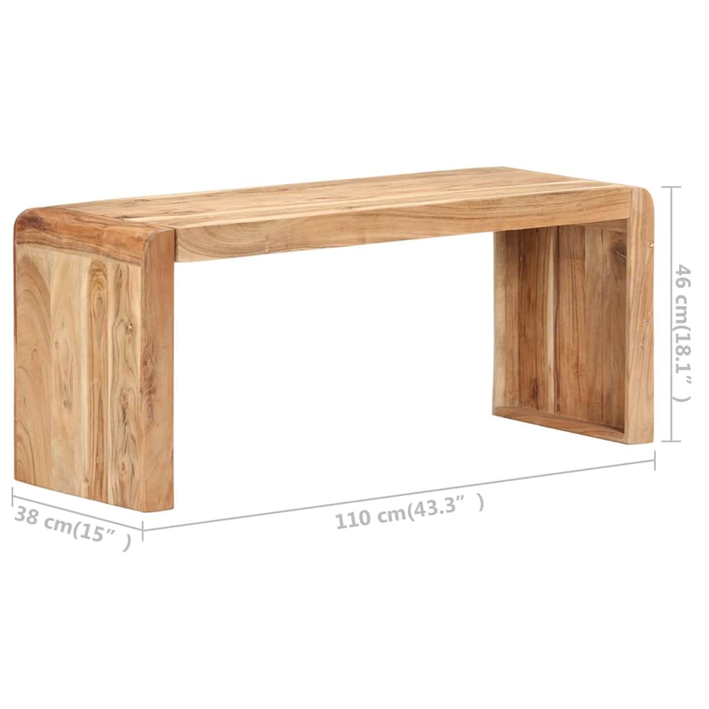 Bench | Natural | Solid Acacia wood | Medium | Durable | Bench