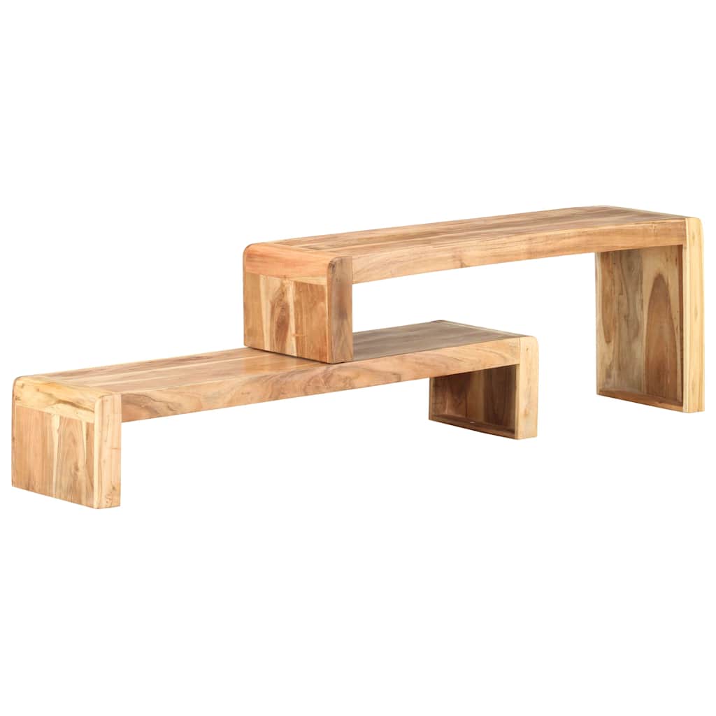 TV Cabinet | Natural Wood | Solid Acacia Wood | Adjustable Length