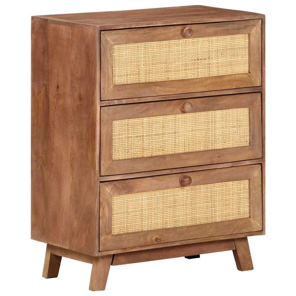 Sideboard | Wheat finish | Solid mango wood with natural cane | Medium