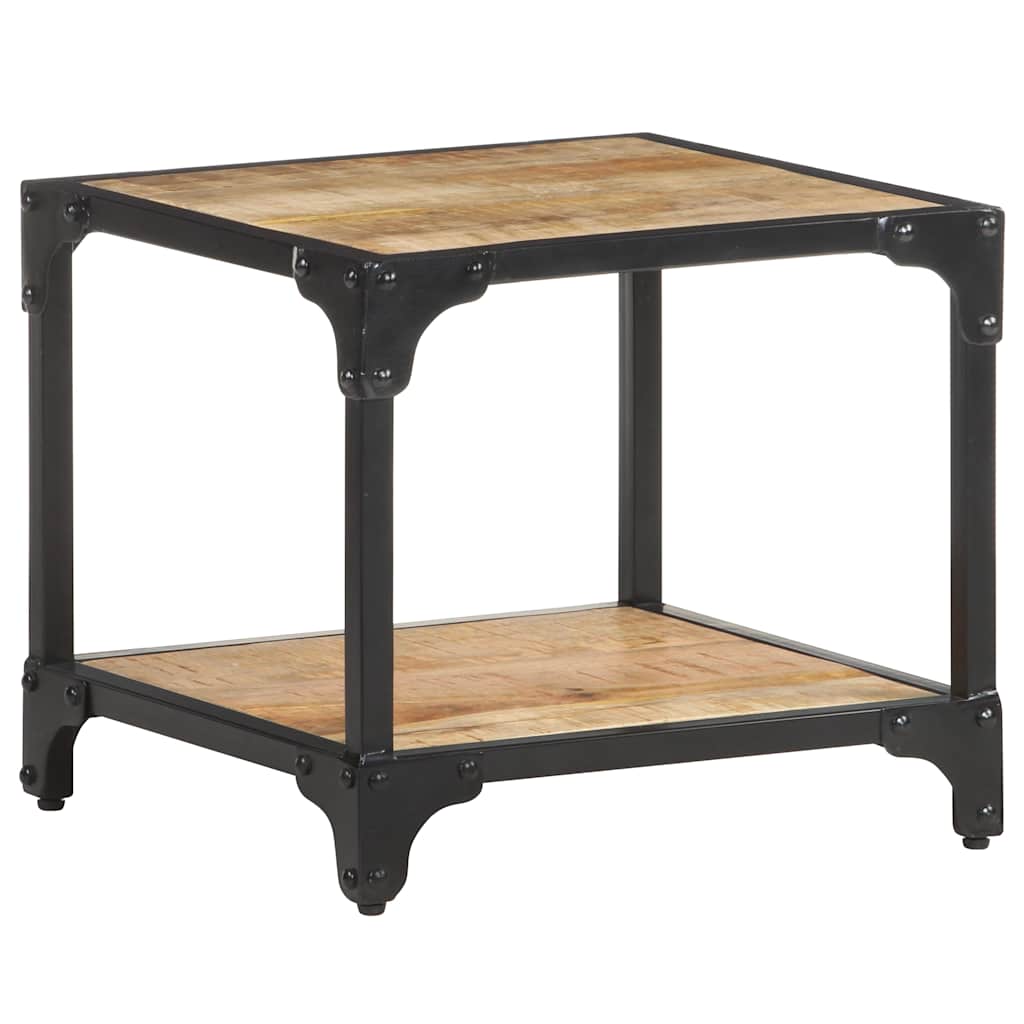 Coffee Table | Natural mango wood | Solid rough mango wood | 40x40 cm
