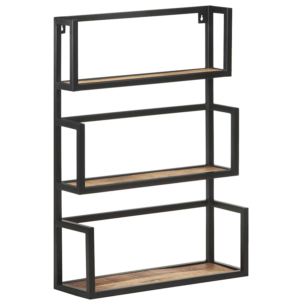 321074 vidaXL Wall Shelf 60x20x85 cm Rough Mango Wood