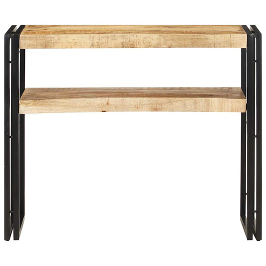 Console Table | Natural wood with black iron