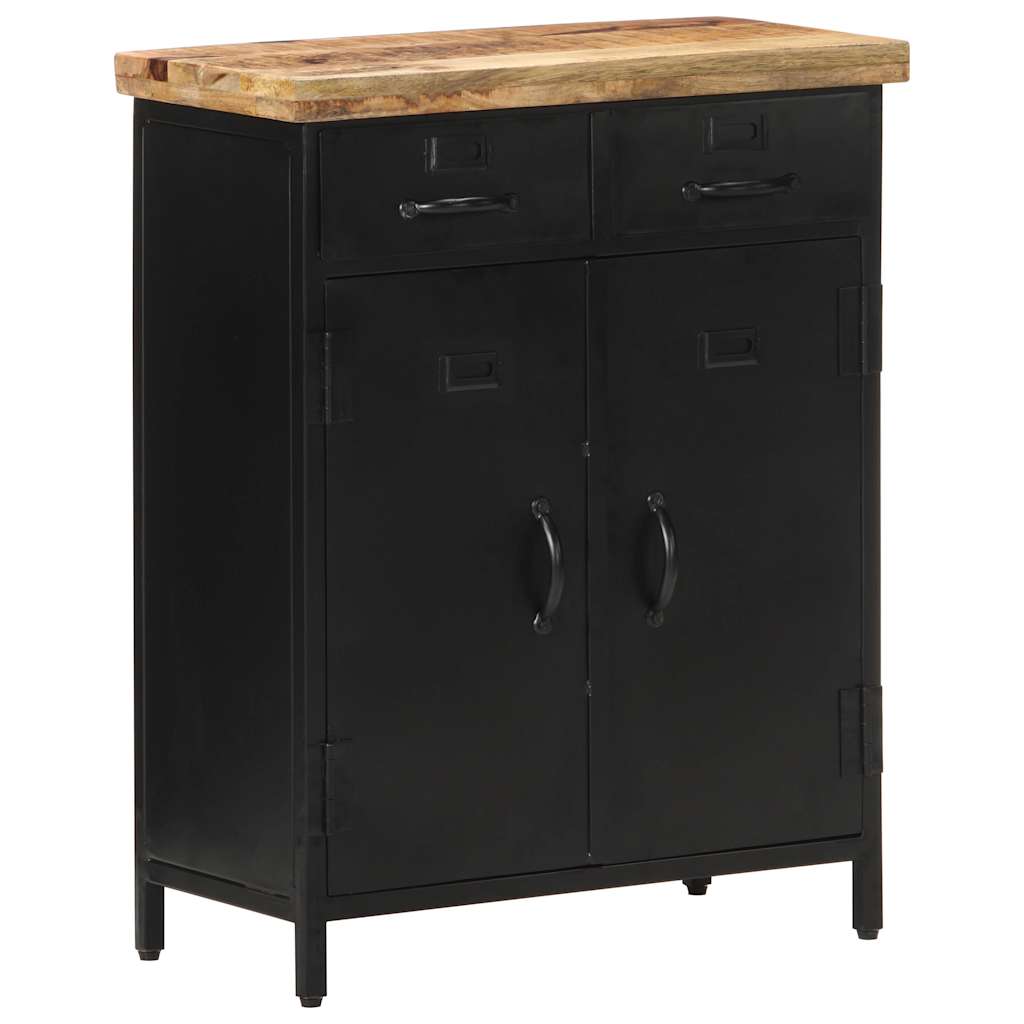 Sideboard | Black, Natural | Rough Mango Wood, Steel and Iron | Medium