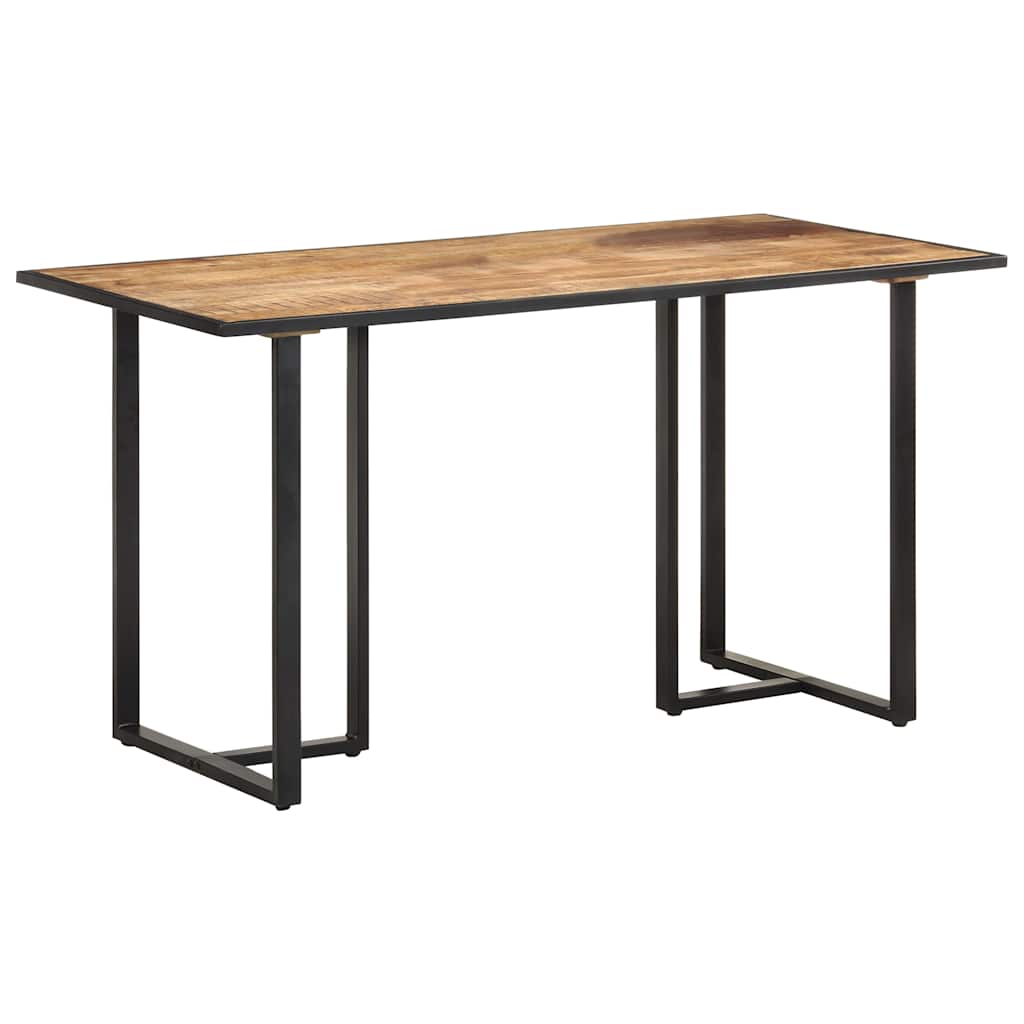 Dining Table | Rough Mango Wood | Rough mango wood and powder-coated iron