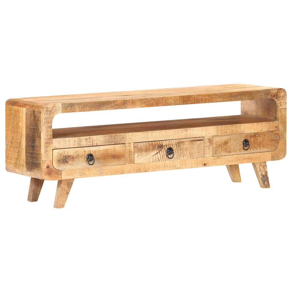 TV Cabinet | Brown | Solid rough mango wood | 117x30x41 cm | TV Cabinet