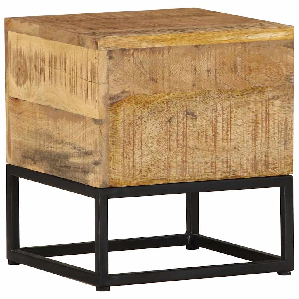 Side Table | Natural mango wood, black