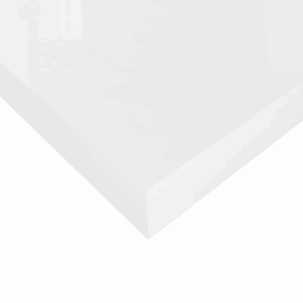 Floating Wall Shelf High Gloss White 120x23.5x3.8 cm MDF
