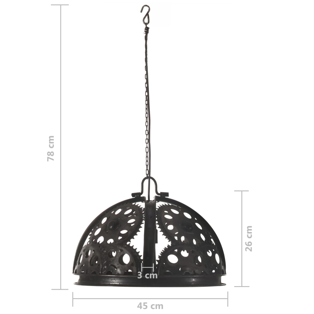 Ceiling Light | Black | Iron | Medium | Industrial | Ceiling Light