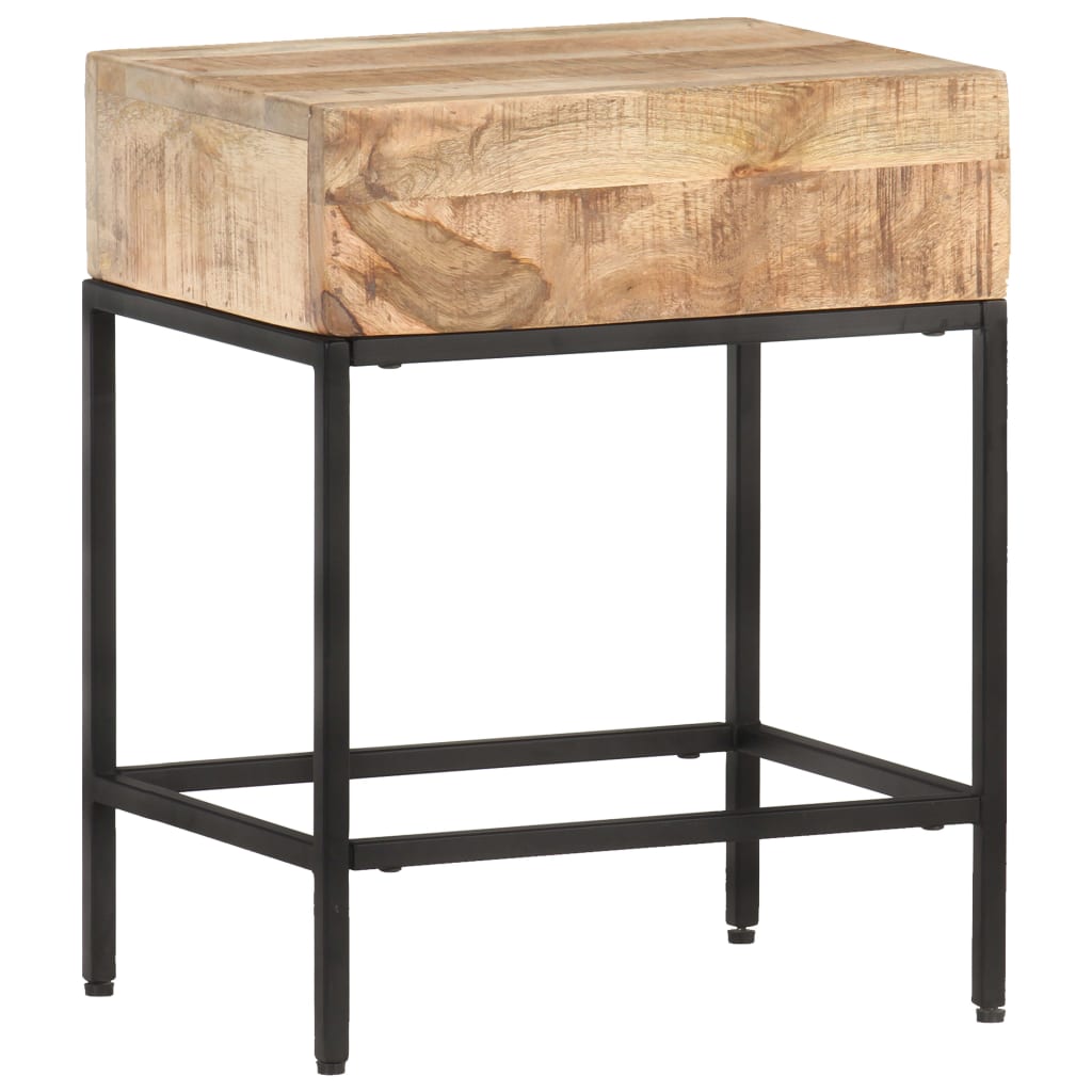 Side Table | Brown | Solid rough mango wood | Small | Durable