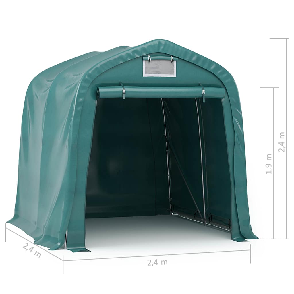 Garage Tent | Dark green | PVC, galvanised steel | Large | Collapsible