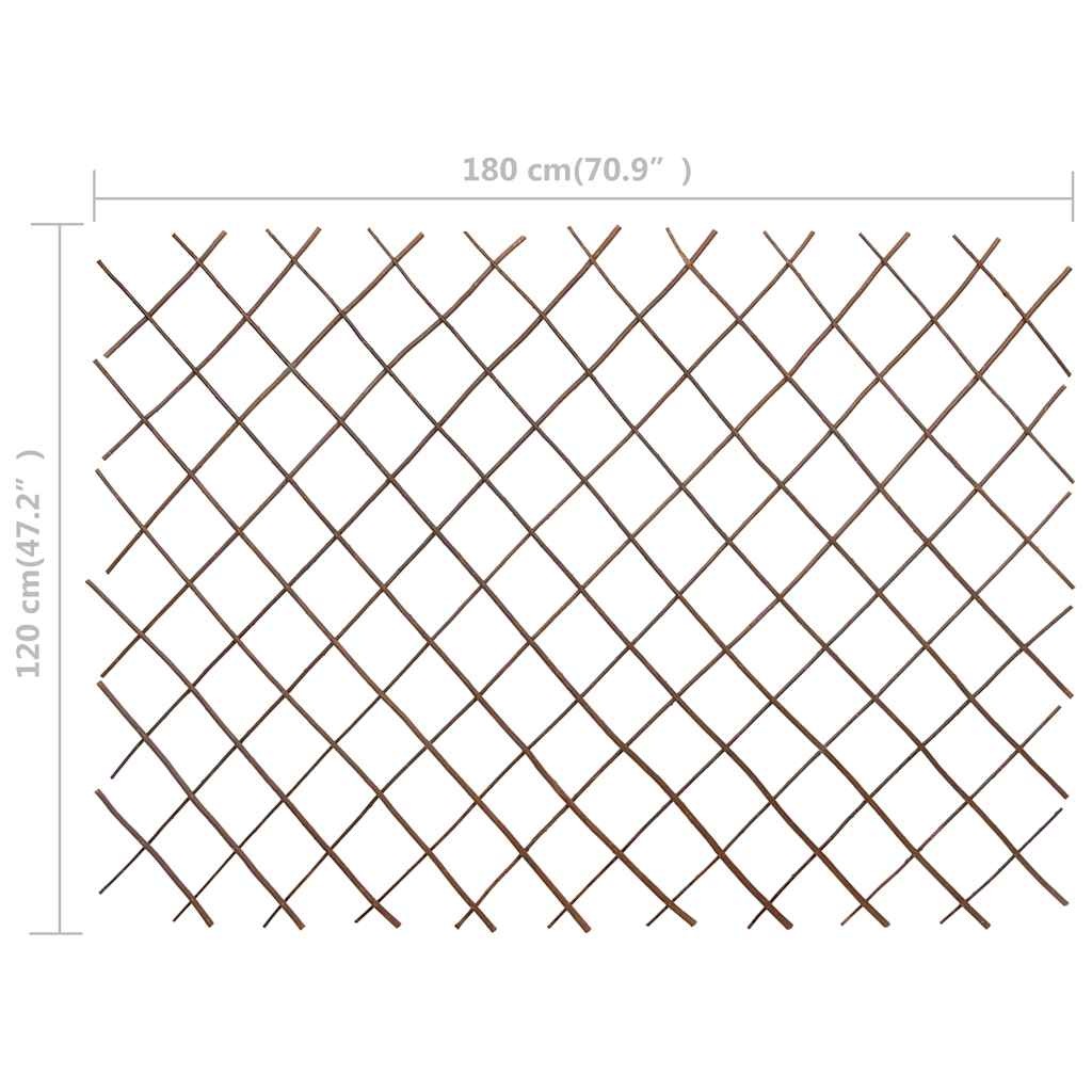 Willow Trellis Fences 5 pcs 180x120 cm