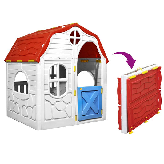 Playhouse | White, Blue, Red, Yellow | Plastic | 96 x 91 x 115 cm