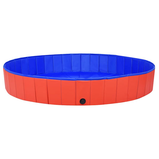 92600 vidaXL Foldable Dog Swimming Pool Red 200x30 cm PVC