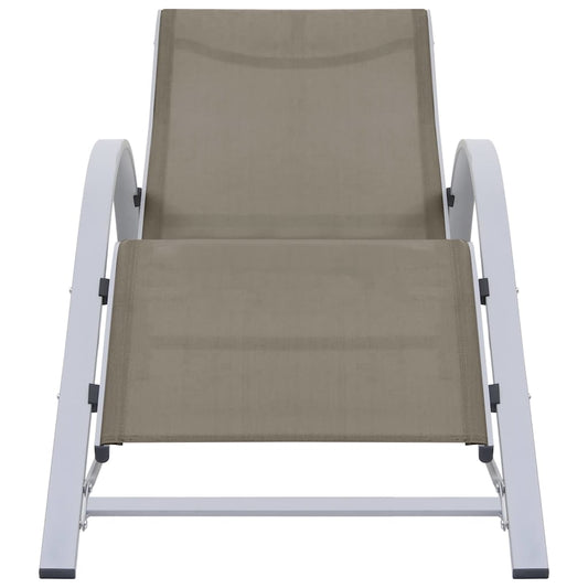Sunlounger Textilene and Aluminium Taupe