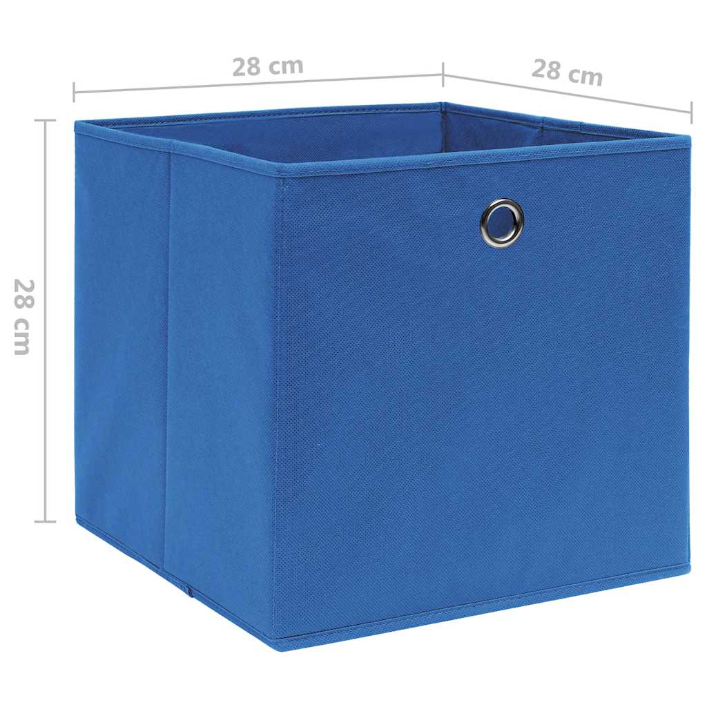 Storage Box | Set of 4 | Blue | Non-woven fabric | Small | Foldable