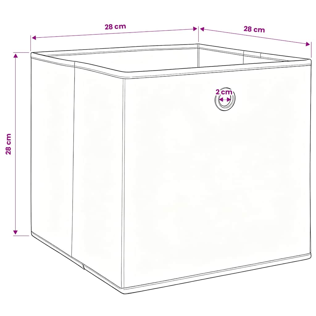 Storage Boxes 4 pcs Non-woven Fabric 28x28x28 cm Baby Blue