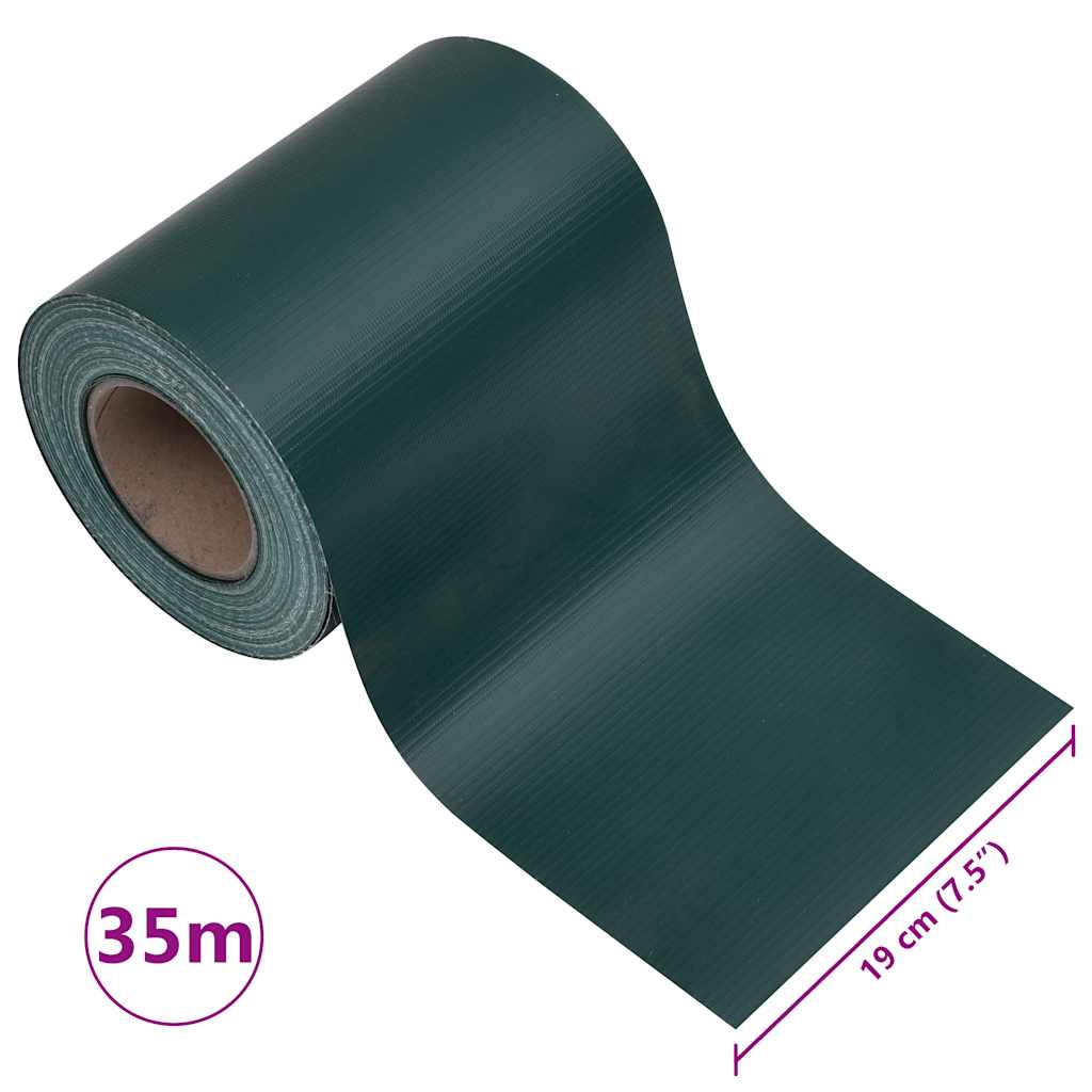 Privacy Strips PVC 140x0.19 m Matte Green