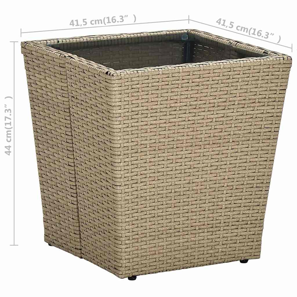 Tea Table | Beige and transparent