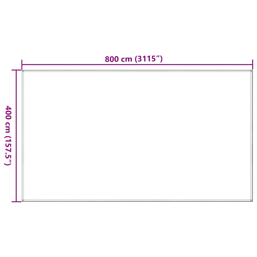 Tent Carpet 400x800 cm Black HDPE