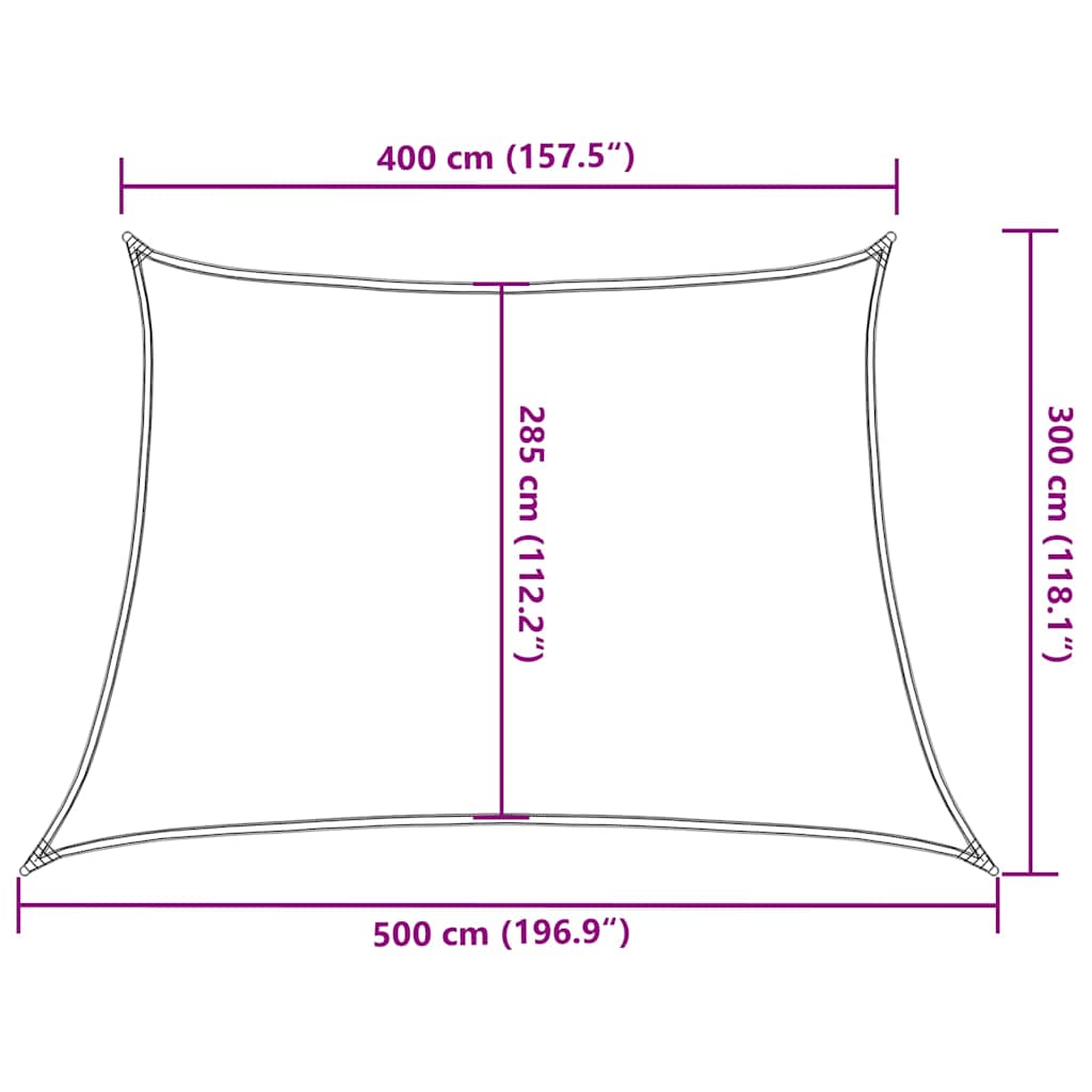 Sun Sail | Beige | High-Density Polyethylene (HDPE) | 4/5x3 m | Sun Sail